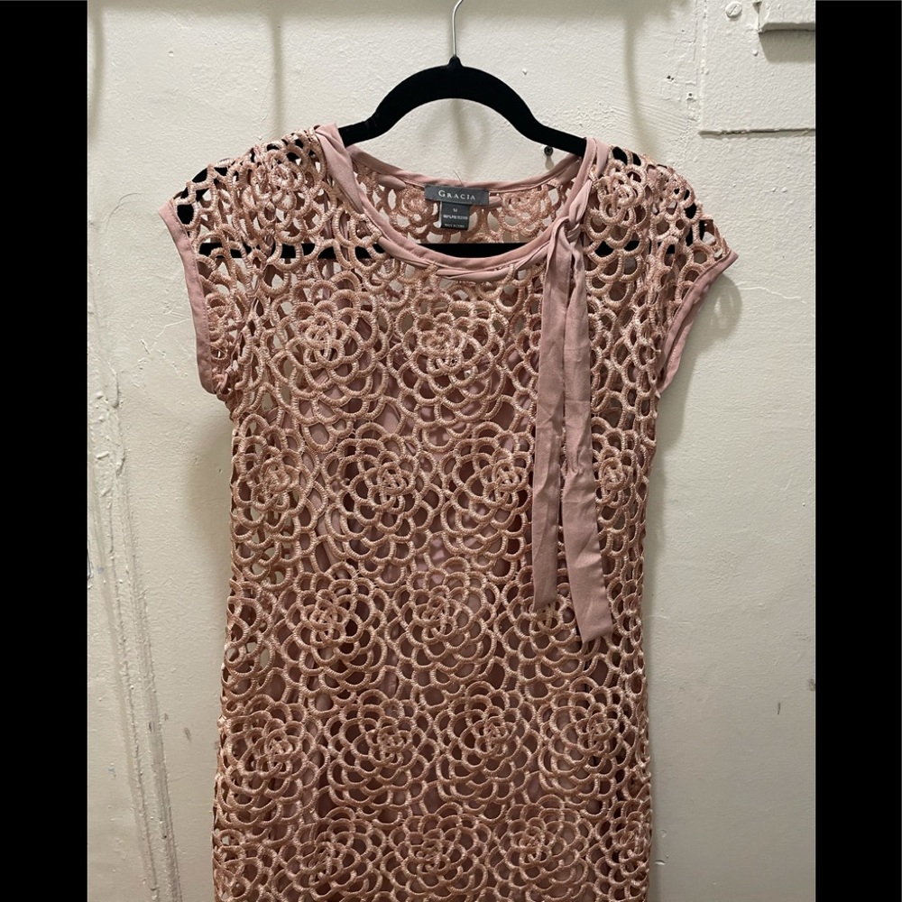 Champagne midi dress